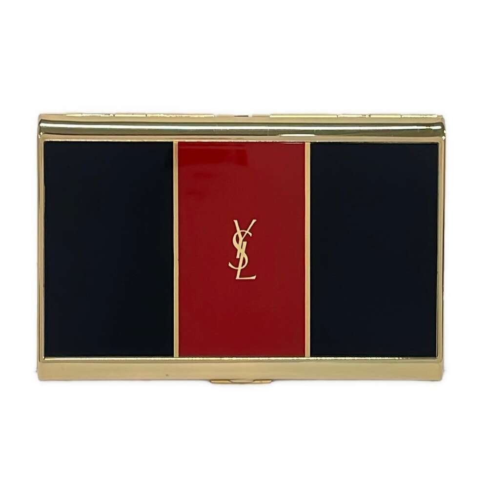 Saint Laurent YvesSaintLaurent Accessory Case Gold Black Bordeaux - Picture 1 of 4